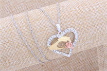 Fashion Mom Baby Mother Child Mom Daughter Hand in Hand Rhinestone Heart Pe