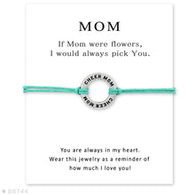 Custom  Silver Cheer Mom Wish Card Bracelet for Women Girls Adjustable Frie