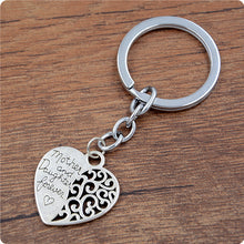 Mom And Daughter Forever Love Keychain Openwork Heart Pendant Key Ring Perm