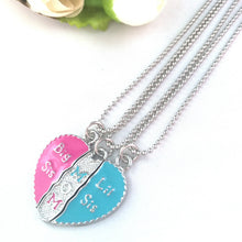 3pz/set Candy Color Mother Love Necklace "Big Sis, MOM, Lil Sis" Happy Fami