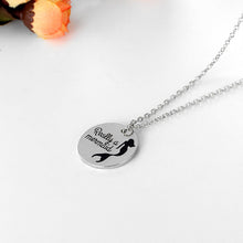 "Really a Mermaid" Round sheet Pendanr Necklace Charm Women Mermaid Pattern