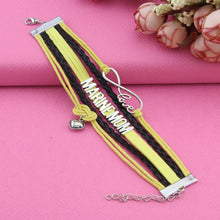 Custom Infinity Love marine mom Bracelet Yellow Wax line Cashmere Korea lea