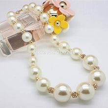 Women Charm White Big Imitation Pearl Necklace Strand Jewelry Statement Cho