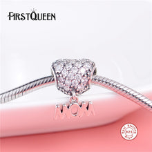 FirstQueen 2017 New Authentic 925 Sterling Silver Dangle Mom Romantic Heart