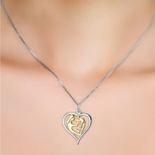 925 Sterling Silver Mother's Love Jewelry Gold Color Mom Hold Baby Family H