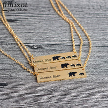 Fashion Cute Mama Bear Necklace Bar Necklace Mom Necklace For Mom Gift Moth