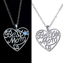 alloy best mom contracted necklace luminous heart necklace-in Chain Necklac