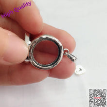 Floating Locket Heart Beads Fit logo Charms sterling Silver 925 Original ne