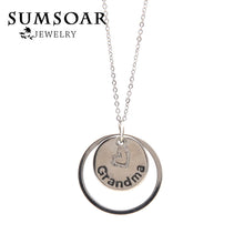 Silver Mom and Grandma Personalize Necklace with 45cm chain fit 12 Months G