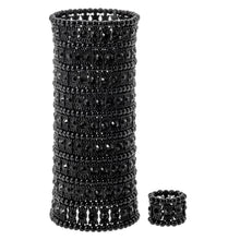 Multilayer stretch cuff bracelet ring sets wedding bridal crystal jewelry w