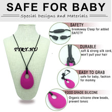 5pc BPA Free Silicone Teething Pendant Necklace 100% Organic Rubber Baby Pa
