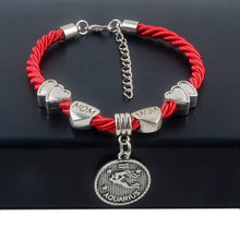 12 Constellations Bracelets Fashion Jewelry rope Bracelets love heart mom a