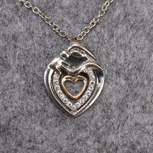 Hot Xmas Gift Mom And Baby Necklace Mother's Day Gift Fashion Crystal Rhine