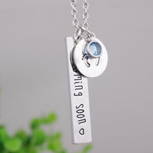 12pcs/lot Expecting Mom Jewelry Coming Soon Stamped pendant Necklace person