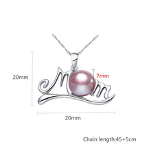 Silver Plated Long Chain Simulated Pearl Pendant Necklace For Women Mom Let