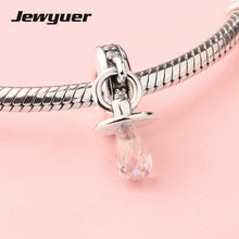 Mother's day gift DIY to MOM Pacifier Dangle charms 925 Sterling Silver Fit