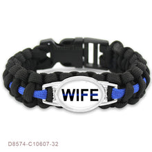 (10 PCS/lot) BLUE Black Thin Blue Line K9 Canine Dog Patrol Dog Paracord Su