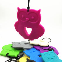 New 2pcs/lot silicone owl Teething pendant for mom and baby, made of safe c