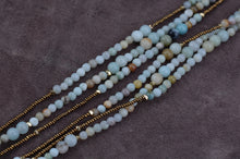 Boho Amazonite Glass Seed Beads 3 Layers Beaded Necklace Classic Natural St
