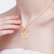 Wholesale Three Disc Necklace Gold Color Handmade Disc Necklace with Kids N