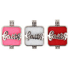 26mm Love MOM word Square Pad Locket Fragrance Pendant Essential Oil Diffus