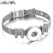 New 18MM Snap Bracelets & Bangles Stainless Steel MOM Charm Bracelet diy Bu