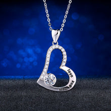 I Love You Mom Personalized Name Necklace 925 Sterling Silver Heart Pendant