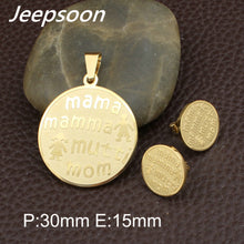 Wholesale Fashion Stainless Steel Jewelry Sets Mama Mutti mom For  Women Pe