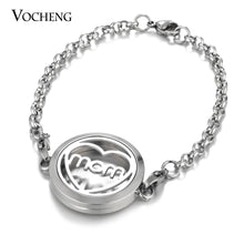 Perfume Locket Bracelet 316L Stainless Steel Bangle Love Mom 30mm 2 Styles