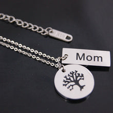 2016 Mother's Day Gift Rose Gold Filled Mom Tree Stainless Steel Necklace ,