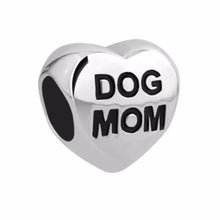 slide charm  Free shipping Heart Love Dog Mom Pet Paw Print Bead  fit Pando