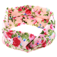 2 Pcs/Set Mom Baby Shabby Flowers Headbands Sets Soft Hair Cross Bands for