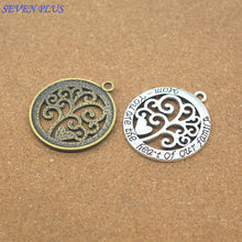 High Quality 10 Pieces/Lot 28mm*32mm Mom You Are The Heart Of Our Family Ro