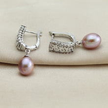 YouNoble wedding earriungs 925 silver jewelry,big trendy freshwater pearl e