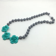 BPA Silicone Rose Necklaces HOT Flower beads knot baby chew necklace Nursin
