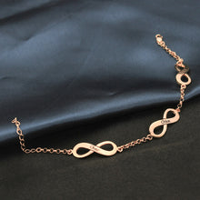 Personalized Infinity Bracelet Rose Gold Color Bracelet Triple Infinity Bra