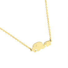 Cool Mother's Day Gift Mom And Baby Elephant Necklace For Women Gold Color