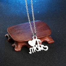 COLSEN Love Mom Gift Mama Pendant Necklace silver color Jewelry Christmas G