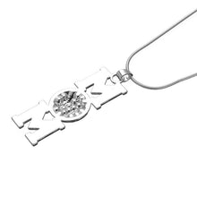 Minimal Brand Clear Crystal Baseball MOM Pendant Snake Necklace Jewelry Gif