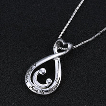 mother's day pendant necklace Love Heart  choker women Silver Plated Neckla