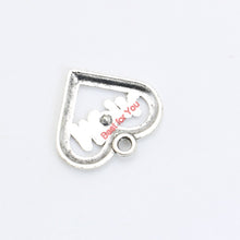 Antique Silver Plated Mom Heart Charms Pendant Bracelet Necklace Jewelry Ma