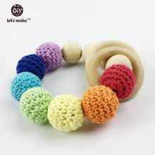 Let's Make Wooden Infant Teether Toys Bracelets 2PC Bracelets Baby Shower G