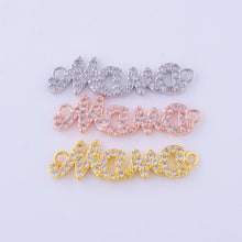 Supplies For Jewelry Wholesale Micro Pave Zircon Rhinestone Mama Connectors