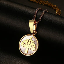 Womens Necklaces Abalone Shell Trinity 'Tree of Life' Pendant Necklace for