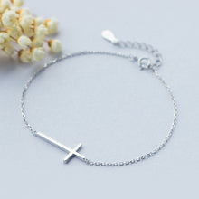 Fine Love Faith 925 Sterling Silver Cross Charm Bracelet | Christian Sterli
