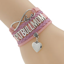 Drop Shipping Infinity Love Pitbull Mom Bracelet  Best Dog Pet Lover Friend