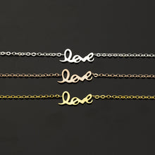 Rose Gold Color Love Charm Bracelet For Women Letter Jewelry Valentine's Da