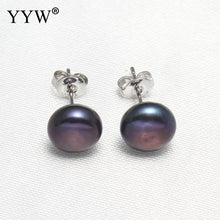 YYW Mom Birthday Jewelry Gifts Natural Freshwater Pearl Earrings with Box W
