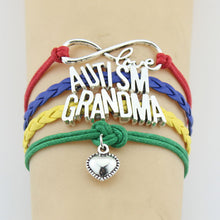 (10 Pieces/Lot) Infinity Love Autism Mom Grandma Nana Mum Sister Dad Aunt B