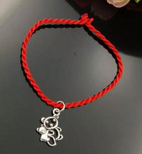 20 pc Fashion Cute Bear Mom & Baby Bear lucky red string bracelet Bangles h